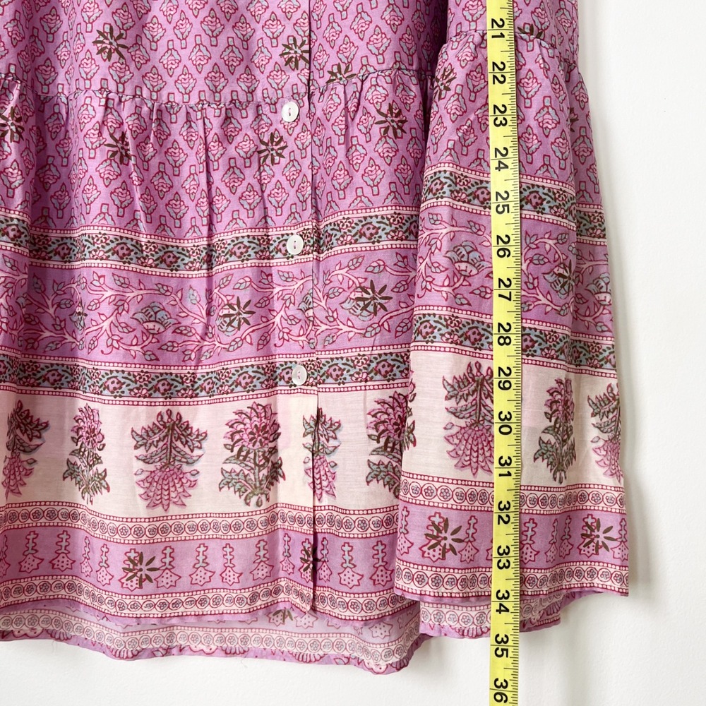 NEW Xirena Taryn Cotton Silk Midi Skirt Pink Posey Womens Medium - Picture 7 of 11